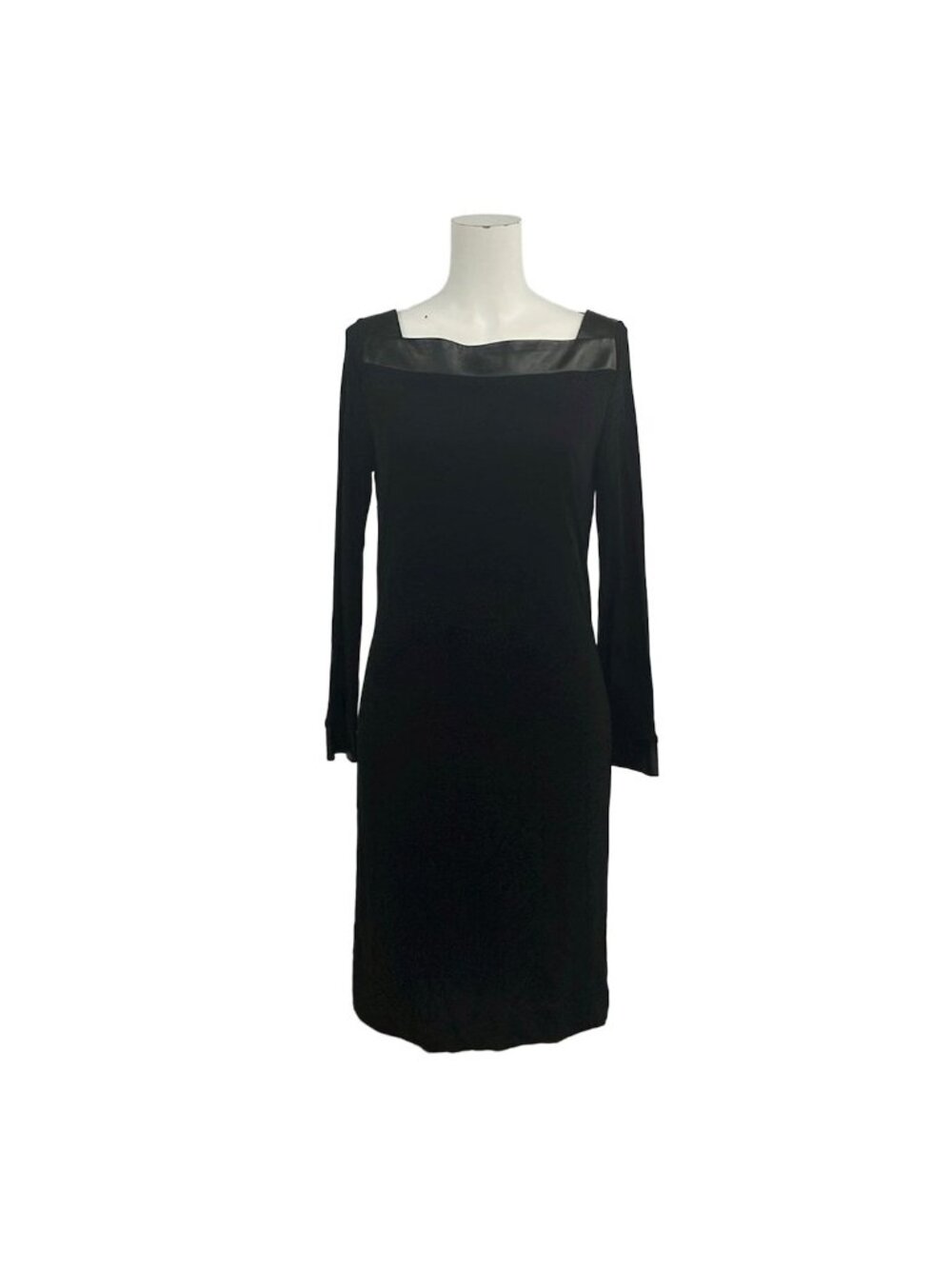 Gucci Dress Black Sheer Lambskin Trim M